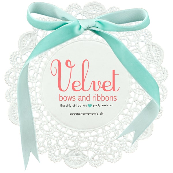pugly pixel velvet bows