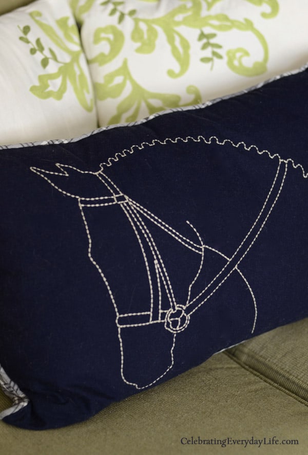 Horse Pillow, Celebrating Everyday Life blog