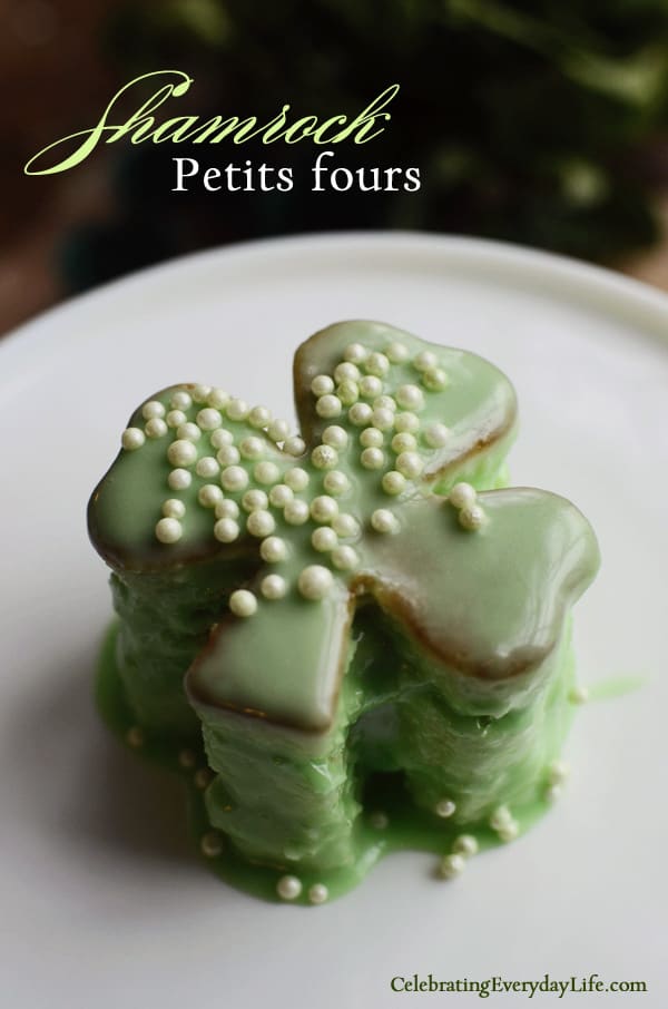 St Patrick's Day, St Patrick's Day Recipe, easy Petits Fours recipe, petits fours