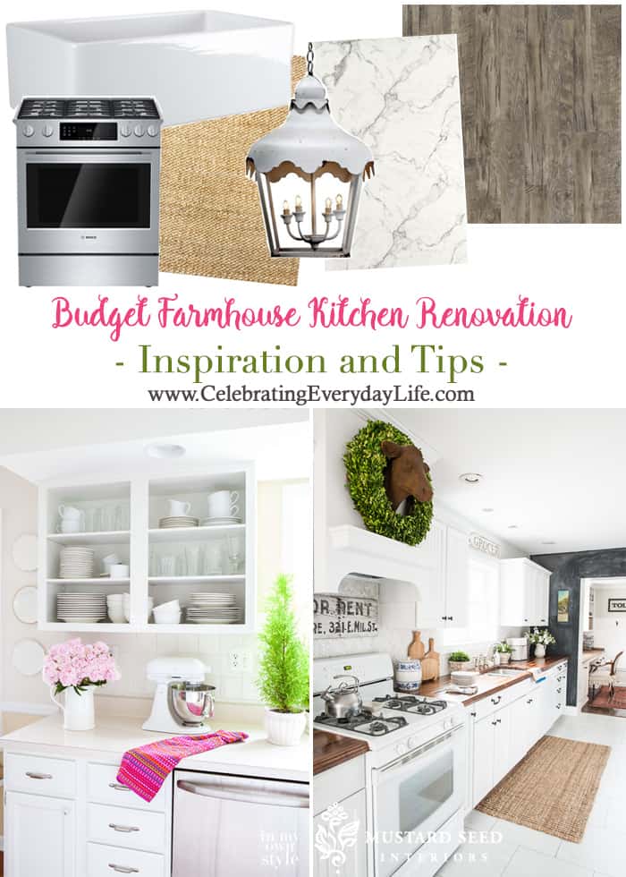 7 Ideas for a Farmhouse Inspired Kitchen {on a BUDGET}