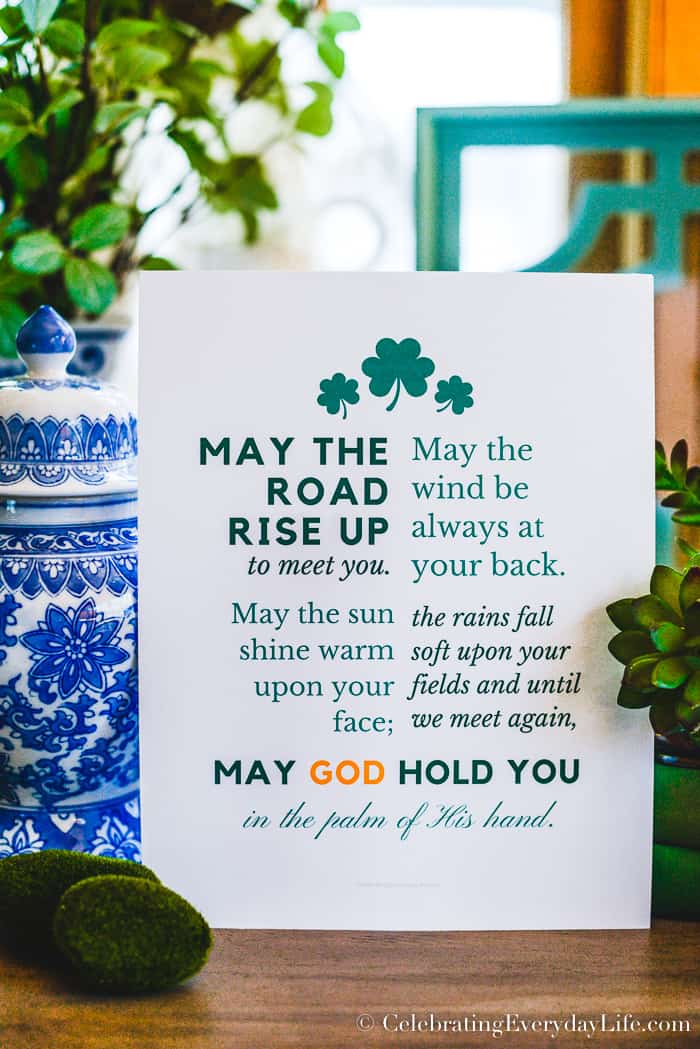 Free Printable Irish Blessings for Saint Patrick's Day Decor - Hand  Lettered Printables